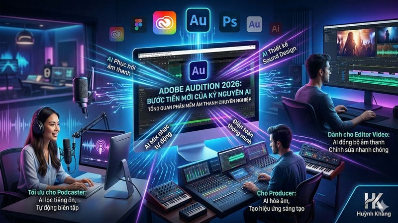 Adobe Audition 2026: Đỉnh Cao Xử Lý Âm Thanh AI Chuyên Nghiệp 10 Tổng quan về Adobe Audition 2026: Bước tiến mới của kỷ nguyên AI