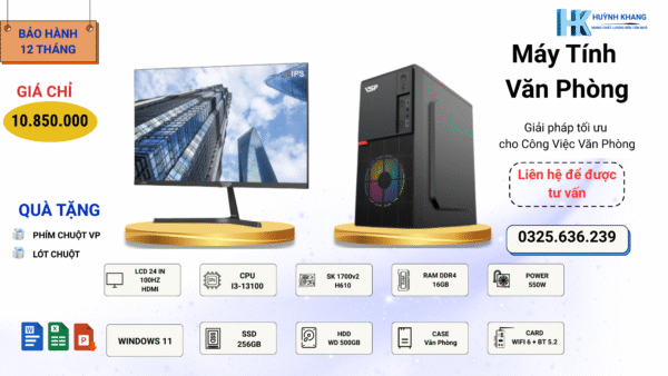Máy Tính Văn Phòng i3-13100: Hiệu Năng Mạnh Mẽ, Bứt Phá Mọi Công Việc