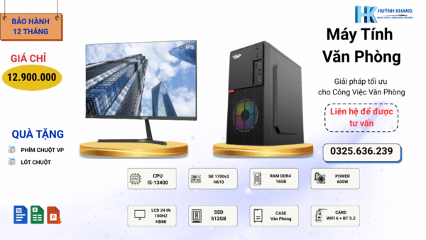 Máy Tính Văn Phòng i5-13400: Sức Mạnh Đa Nhiệm, Đồ Họa 2D Chuyên Nghiệp và Giải Trí Đỉnh Cao