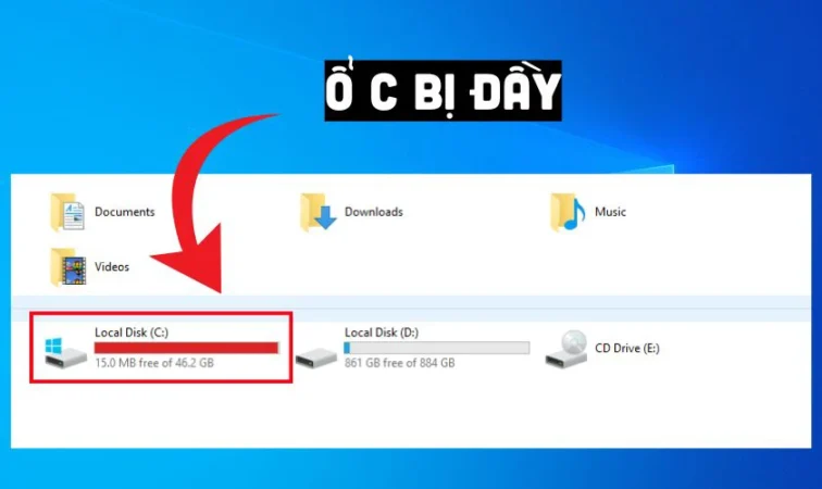 Ổ C Bị Đầy & Cách Khắc Phục Hiệu Quả Nhất (2025) 3 o C bi day 1