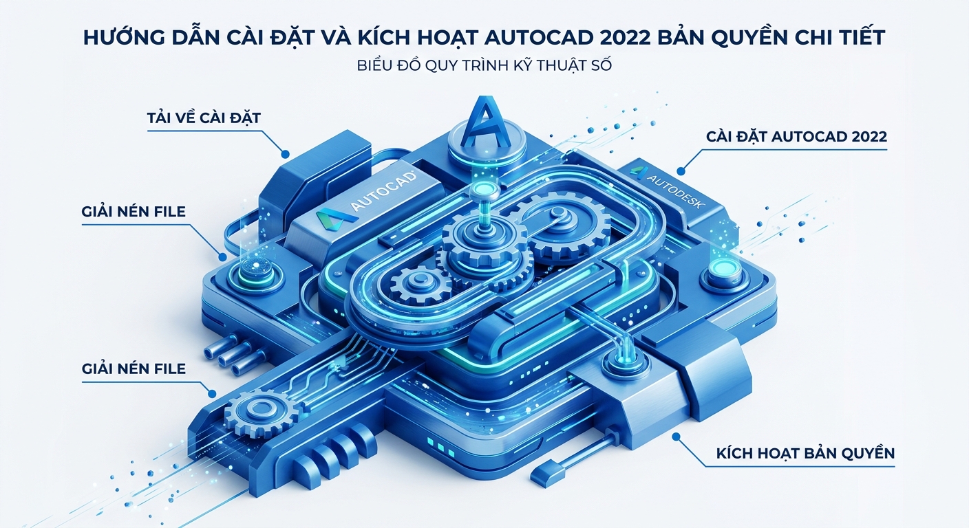 autocad 2022 bản quyền: Mua và Cài đặt Chính hãng, Hỗ trợ 24/7 13 Hướng dẫn cài đặt và kích hoạt AutoCAD 2022 Bản quyền chi tiết
