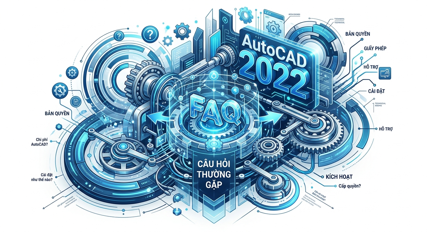 autocad 2022 bản quyền: Mua và Cài đặt Chính hãng, Hỗ trợ 24/7 15 Câu hỏi thường gặp về AutoCAD 2022 Bản quyền (FAQs)