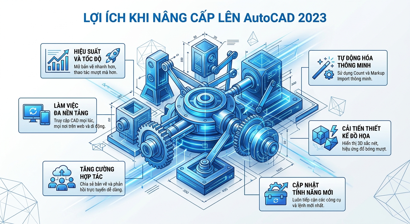 Lợi ích khi nâng cấp lên AutoCAD 2023