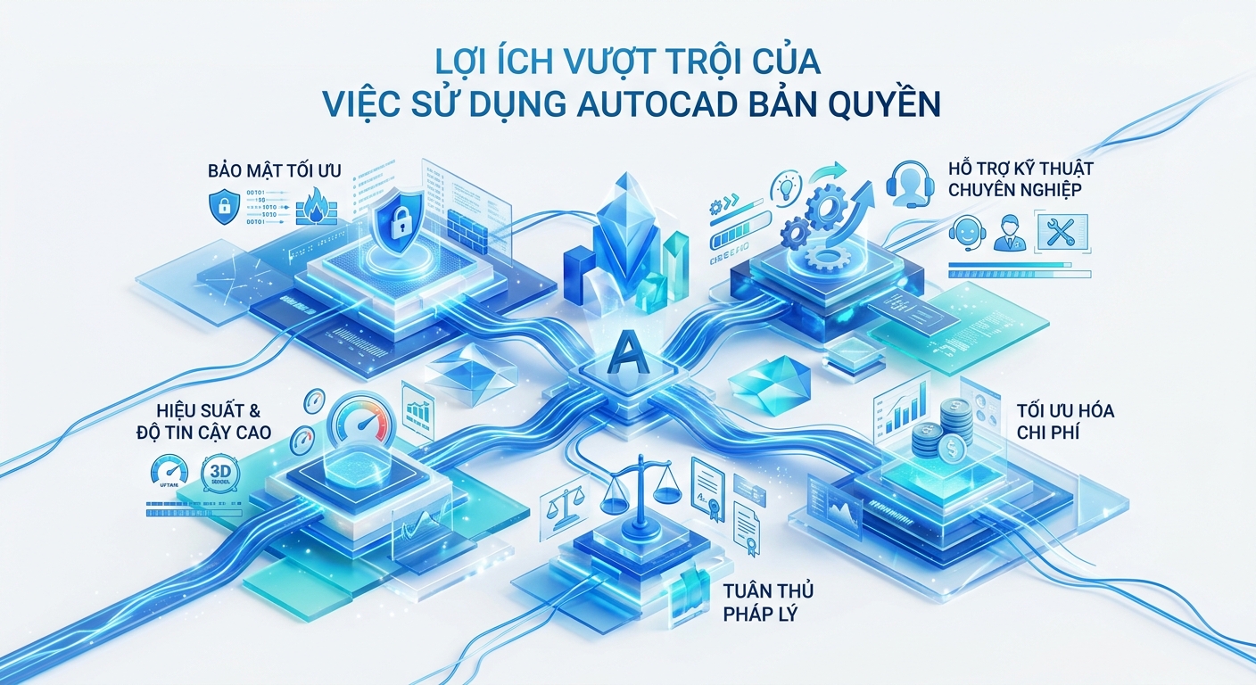 Lợi ích vượt trội của việc sử dụng AutoCAD bản quyền