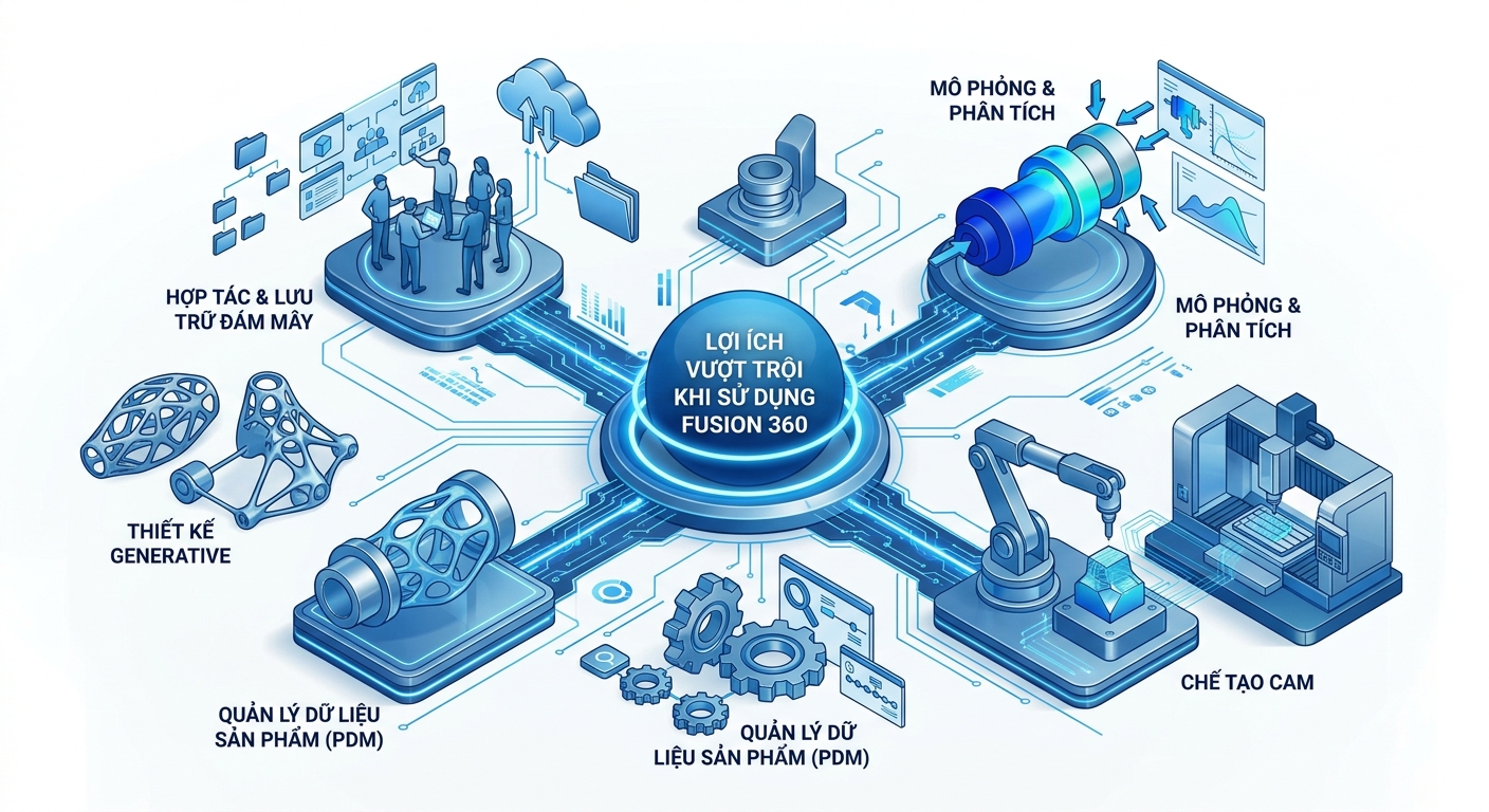 Fusion 360: Giải Mã Sức Mạnh & Tính Năng Nổi Bật 2024 11 Lợi ích vượt trội khi sử dụng Fusion 360
