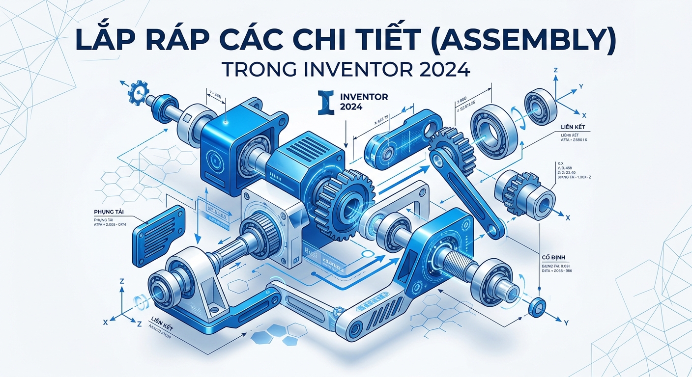 Hướng Dẫn Inventor 2024 Cơ: bản: Bắt đầu thiết kế 3D hiệu quả 13 Lắp ráp các chi tiết (Assembly) trong Inventor 2024