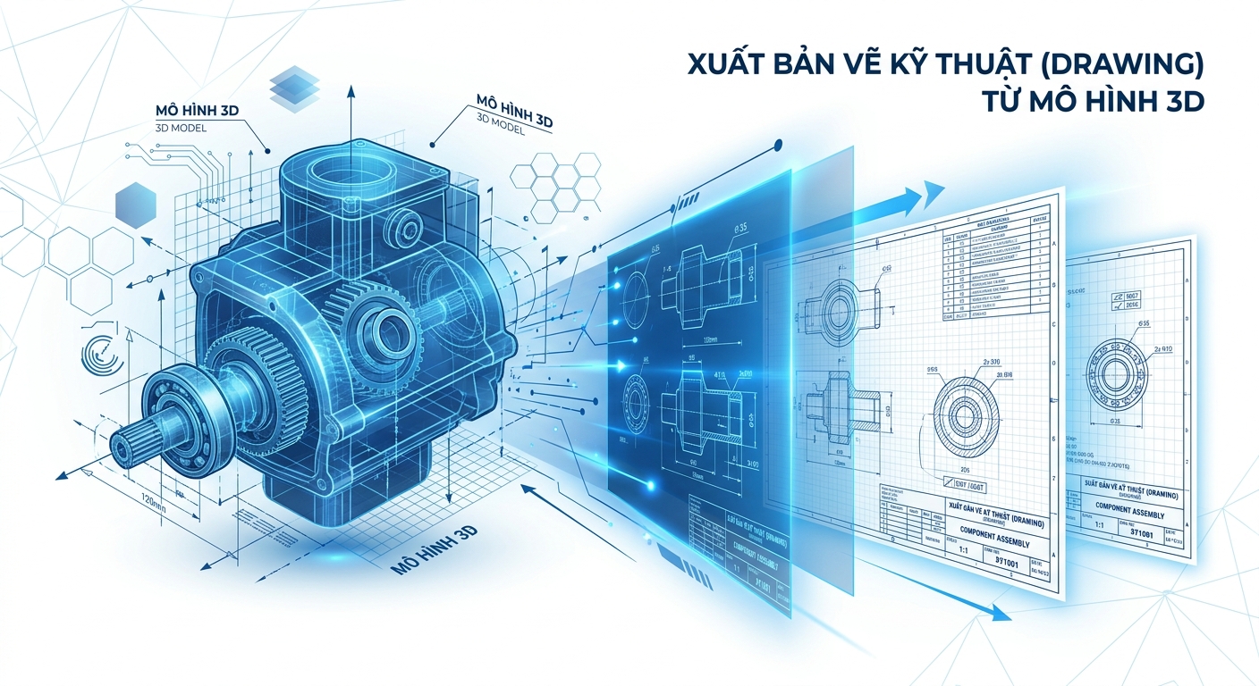 Hướng Dẫn Inventor 2024 Cơ: bản: Bắt đầu thiết kế 3D hiệu quả 14 Xuất bản vẽ kỹ thuật (Drawing) từ mô hình 3D