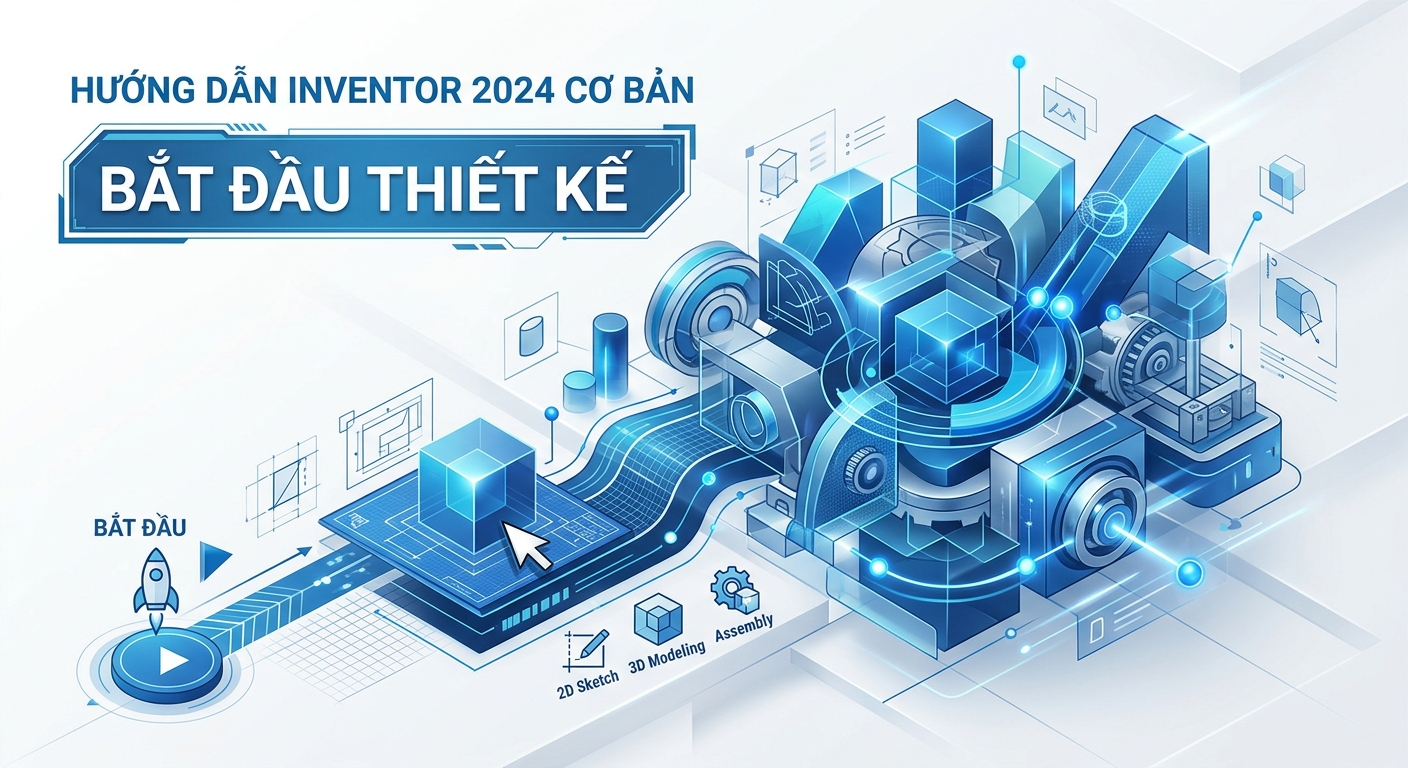 Hướng Dẫn Inventor 2024 Cơ: bản: Bắt đầu thiết kế 3D dễ dàng 9 Hướng dẫn inventor 2024 cơ bản: Bắt đầu thiết kế