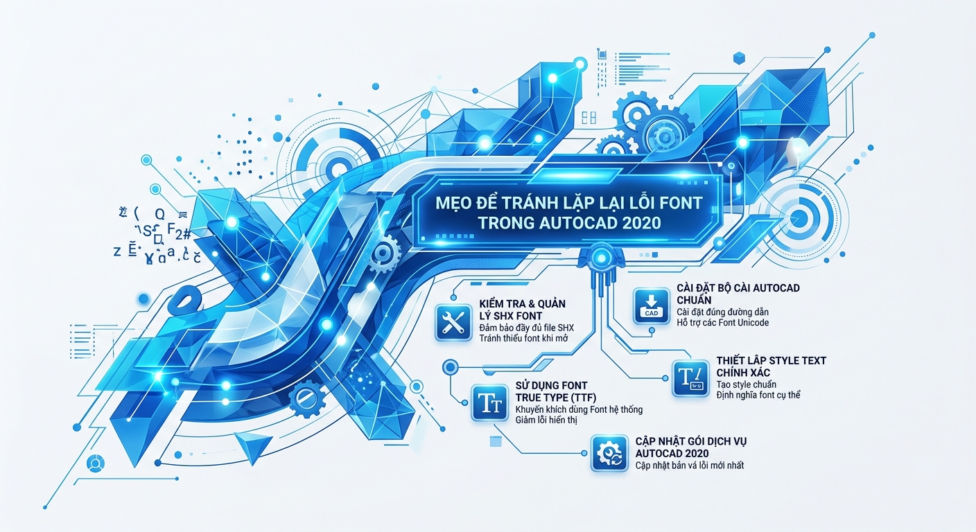 Sửa Lỗi Font Tiếng Việt AutoCAD 2020: Hướng Dẫn Chi Tiết 12 Mẹo Để Tránh Lặp Lại Lỗi Font Trong AutoCAD 2020