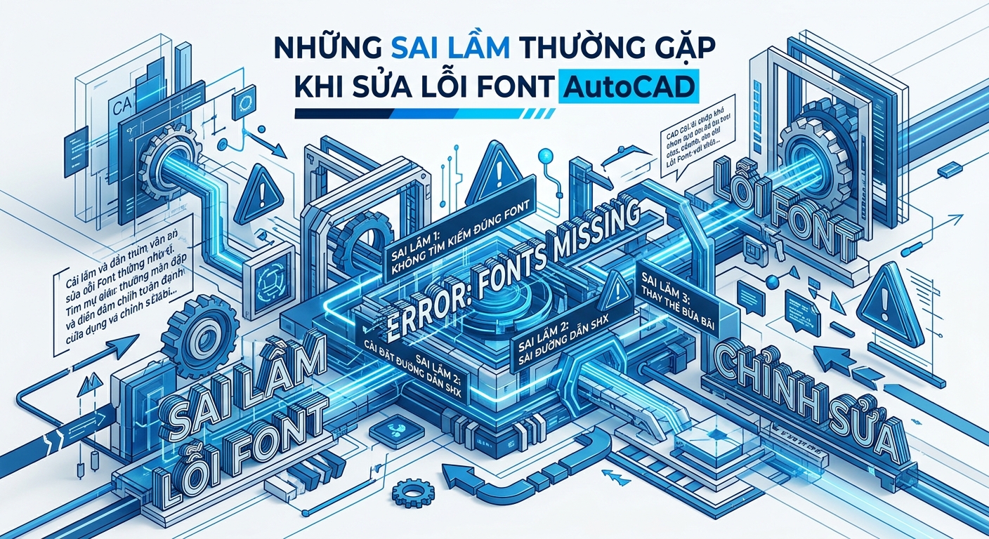 Sửa Lỗi Font Tiếng Việt AutoCAD 2020: Hướng Dẫn Chi Tiết 13 Những Sai Lầm Thường Gặp Khi Sửa Lỗi Font AutoCAD