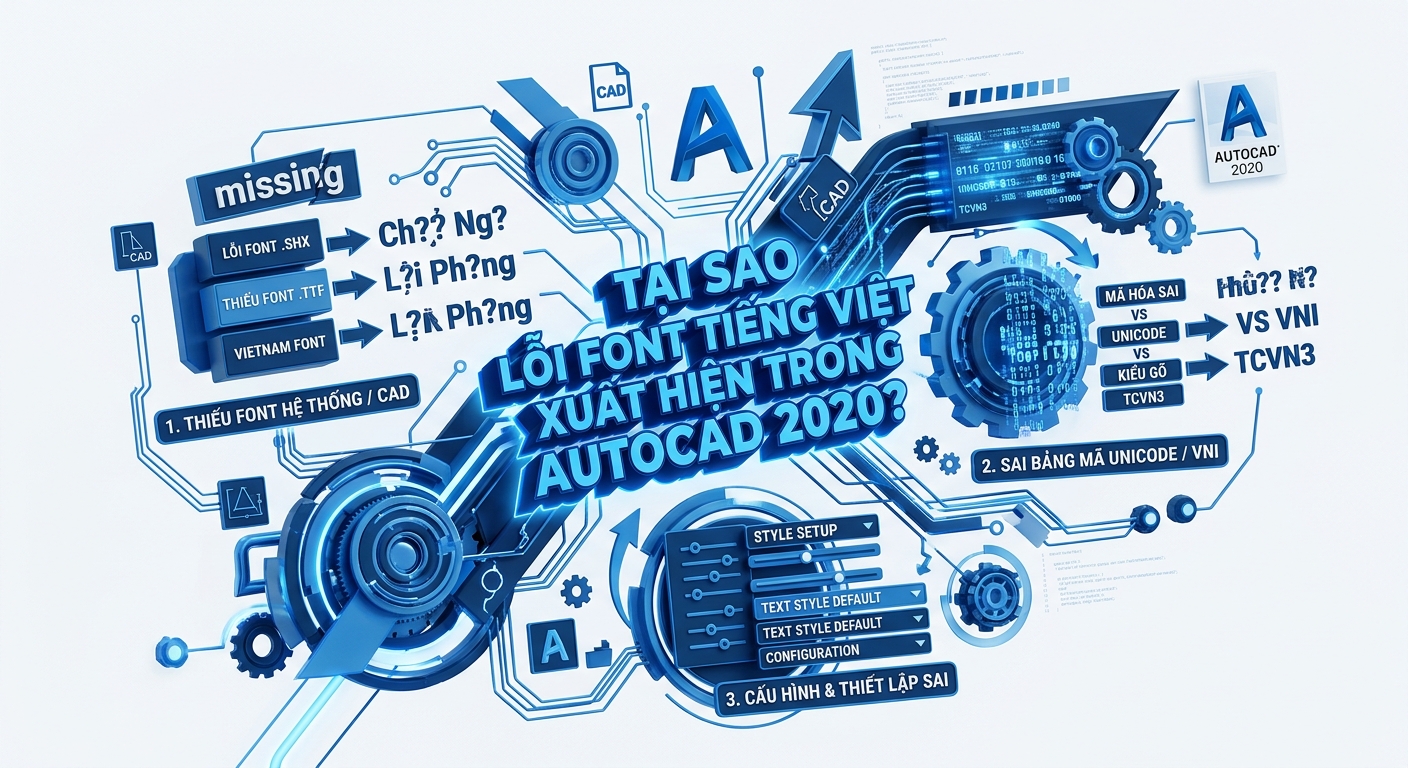 Sửa Lỗi Font Tiếng Việt AutoCAD 2020: Hướng Dẫn Chi Tiết 9 Tại Sao Lỗi Font Tiếng Việt Xuất Hiện Trong AutoCAD 2020?