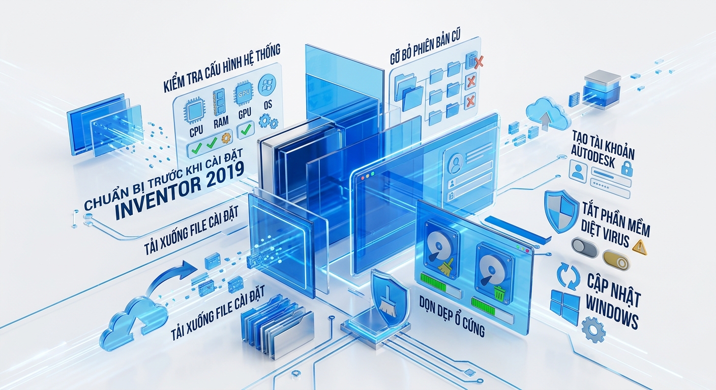Inventor 2019 Hướng Dẫn Cài: đặt chi tiết từ A-Z cho người mới 11 2. Chuẩn bị trước khi cài đặt Inventor 2019