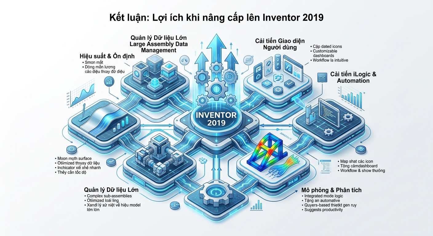 Inventor 2019 Tính Năng Mới: Nâng cao hiệu suất và trải nghiệm người dùng 14 Kết luận: Lợi ích khi nâng cấp lên Inventor 2019