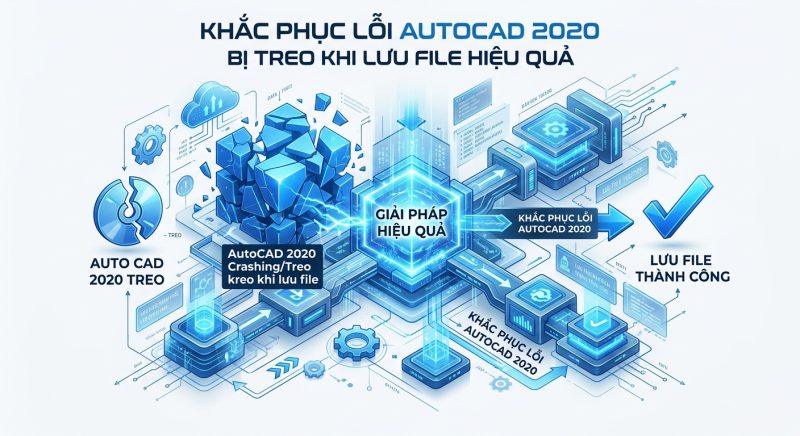 Khắc phục lỗi AutoCAD 2020 bị treo khi lưu file hiệu quả