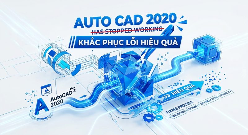 Khắc phục lỗi AutoCAD 2020 Has Stopped Working Hiệu quả