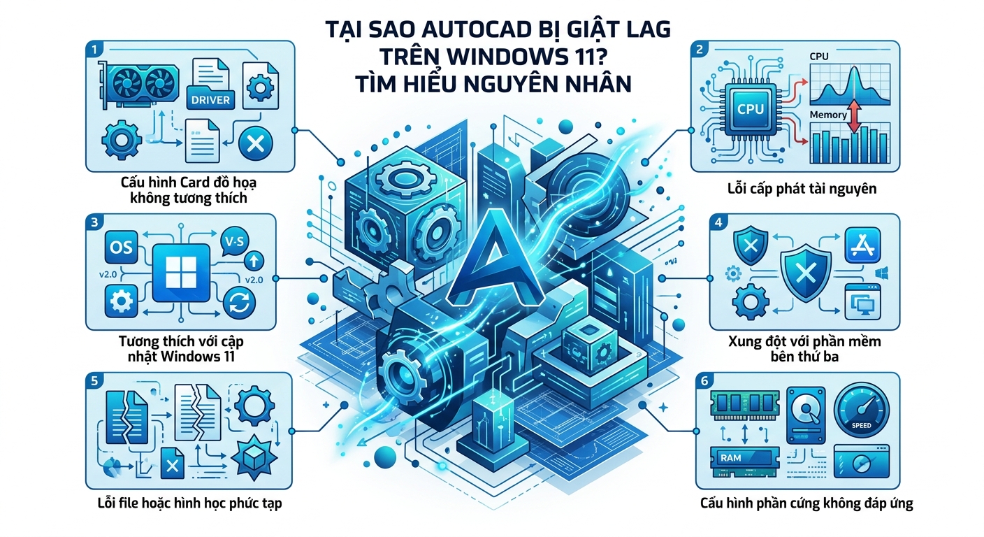 Tại sao AutoCAD bị giật lag trên Windows 11? Tìm hiểu nguyên nhân