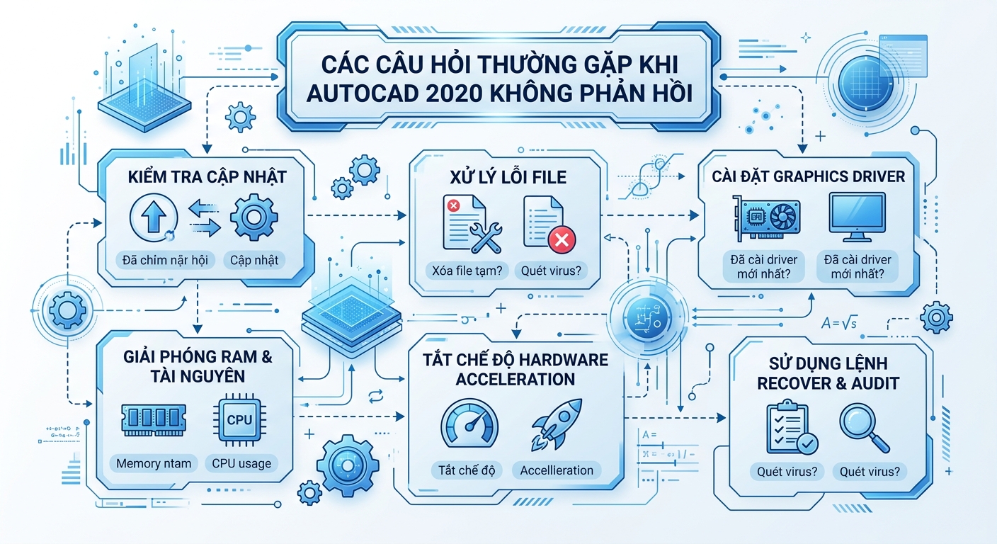 Sửa Lỗi AutoCAD 2020 Không Phản Hồi Khi Mở File Hiệu Quả 12 Các câu hỏi thường gặp khi AutoCAD 2020 không phản hồi
