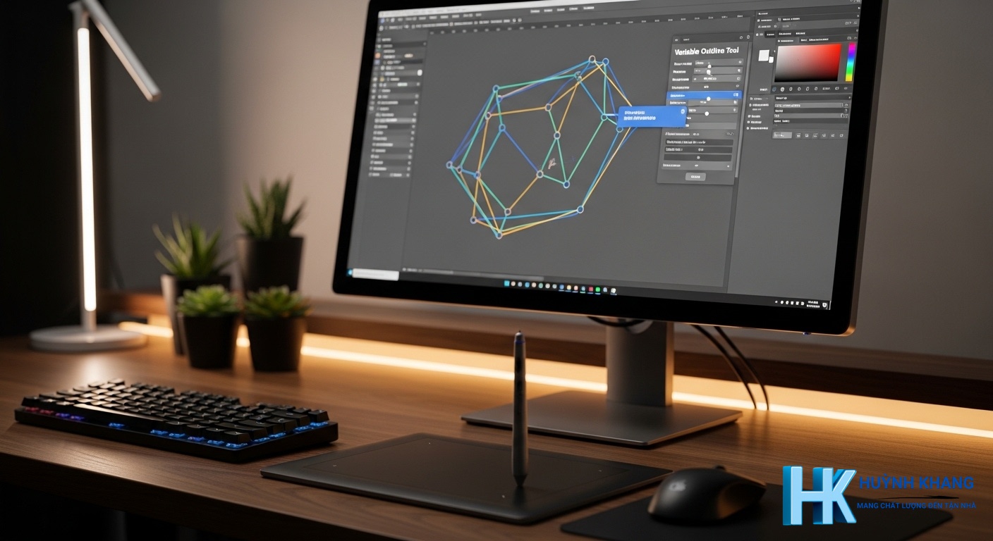 Coreldraw 2023: Đánh giá Toàn diện Tính năng và Cập nhật Mới 10 # Công cụ Variable Outline hoàn toàn mới