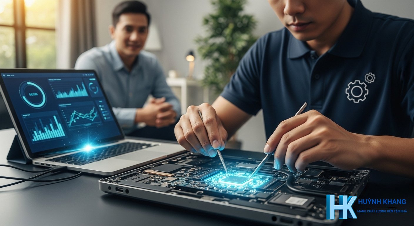 Sửa Laptop Quận 5 Tận Nơi – Báo Giá Trước | Huỳnh Khang 11 Quy trình sửa laptop tận nơi chuyên nghiệp tại Huynh Khang