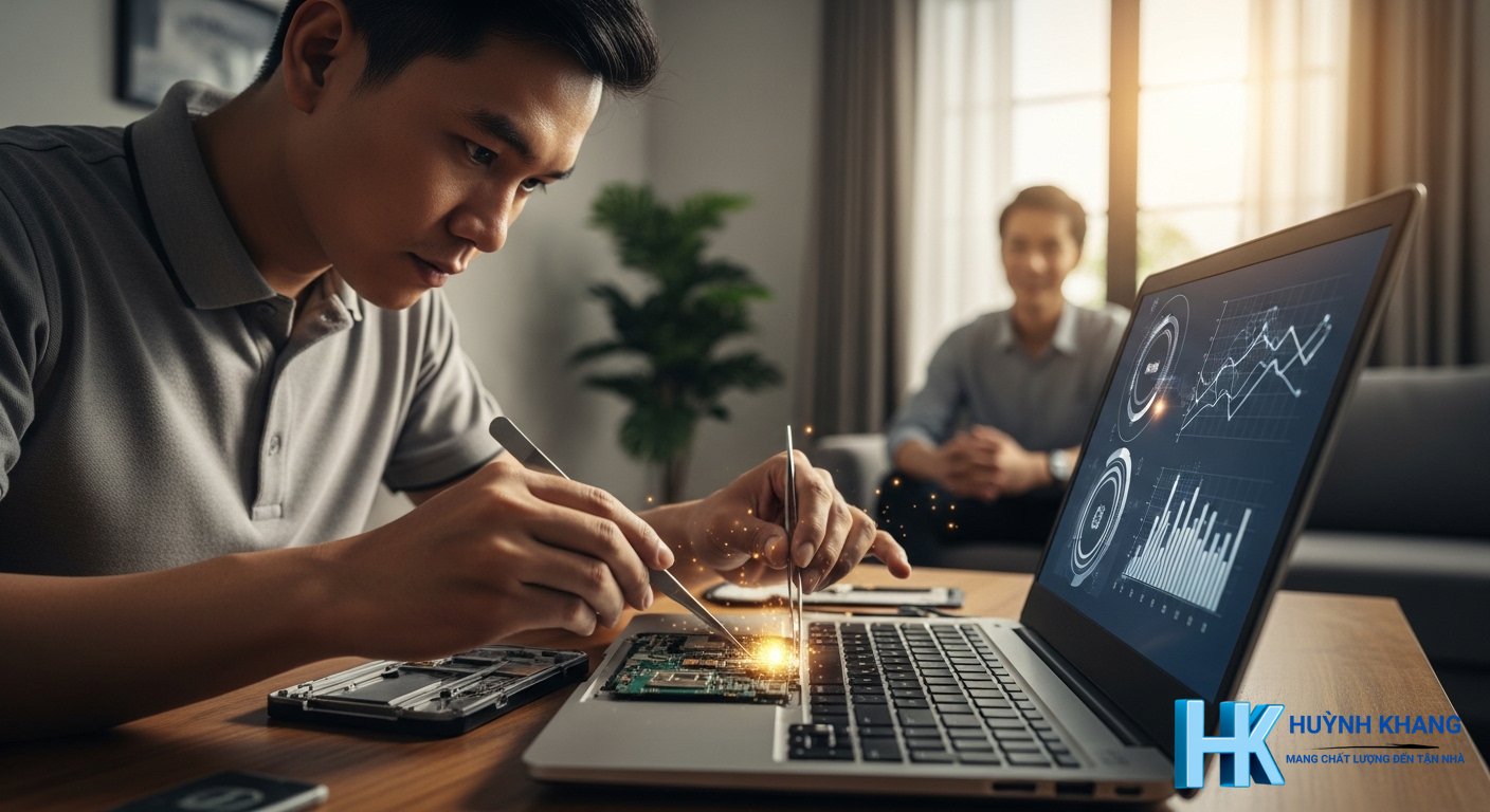 Quy trình sửa laptop tận nơi chuyên nghiệp của Huynh Khang