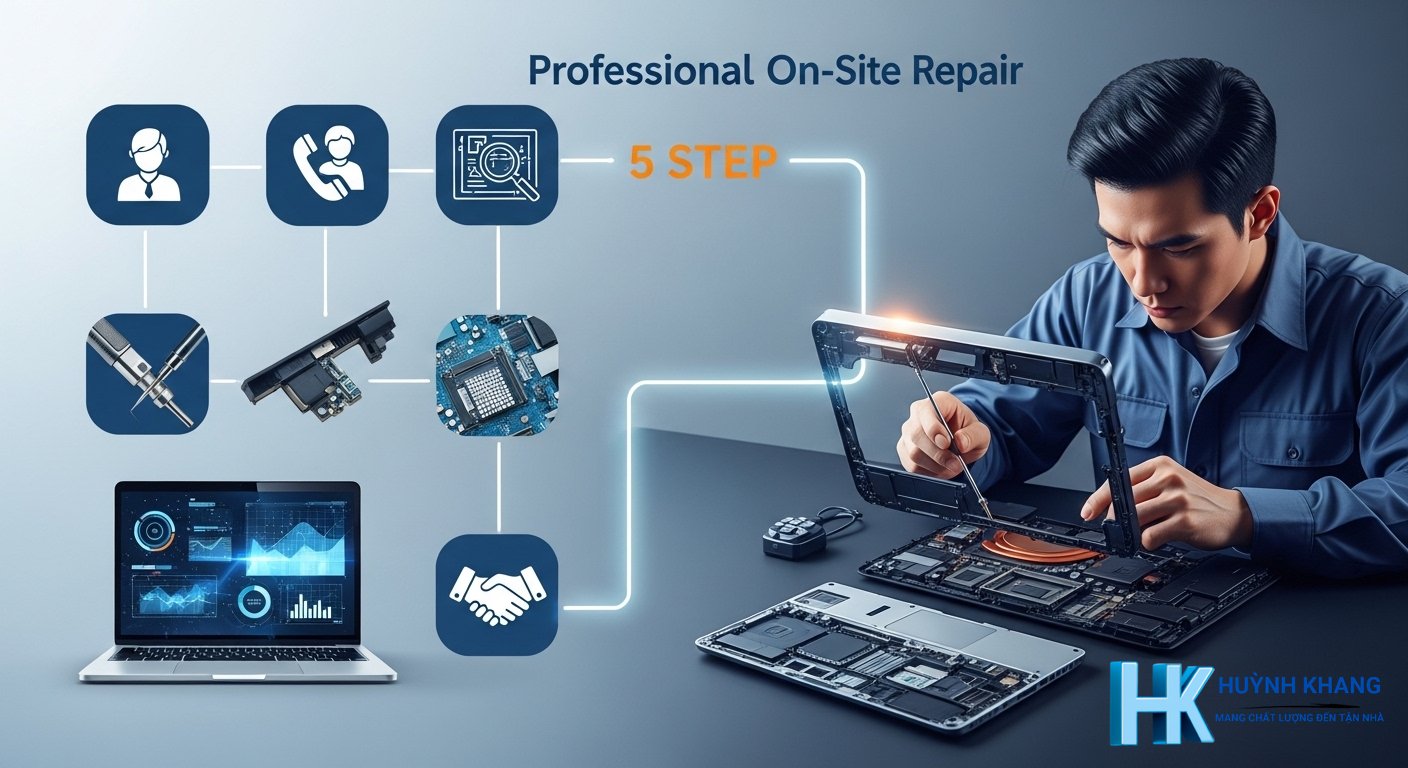 Quy trình 5 bước sửa laptop tận nơi chuyên nghiệp