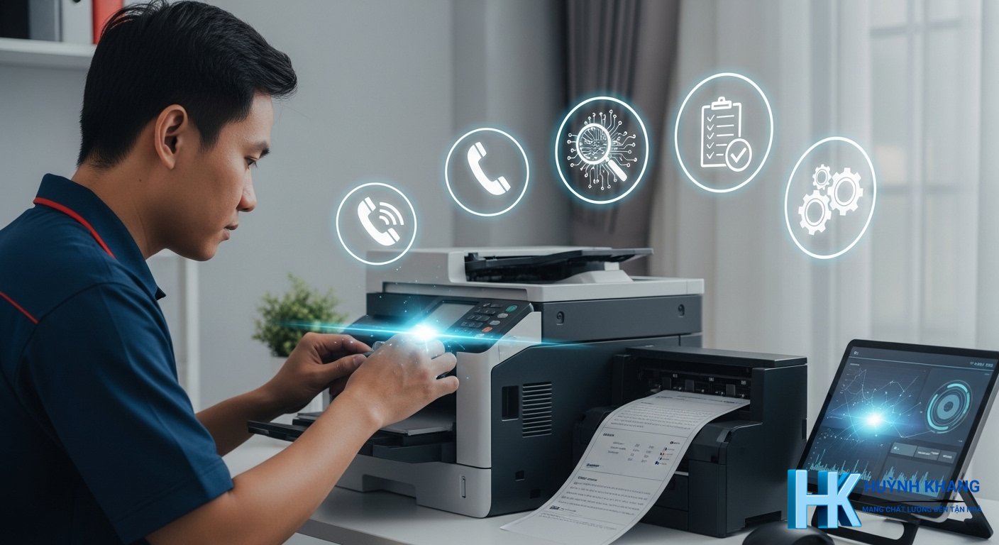Sửa Máy In Thủ Đức Tận Nơi – Nhanh, Báo Giá Trước | Huỳnh Khang 11 Quy trình 5 bước sửa máy in chuyên nghiệp tại Huỳnh Khang