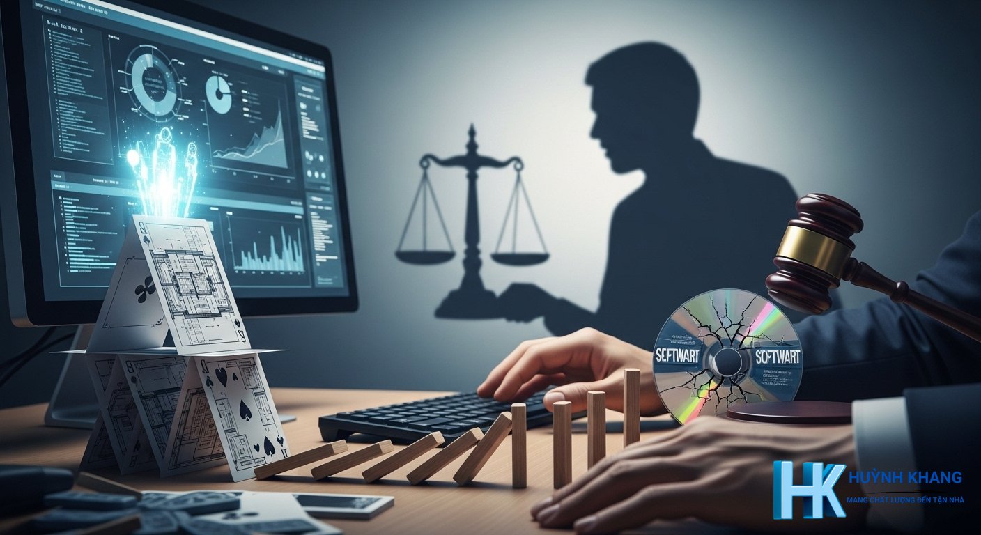 Rủi ro khi tiếp tục dùng bản crack, patch hoặc bộ cài không rõ nguồn