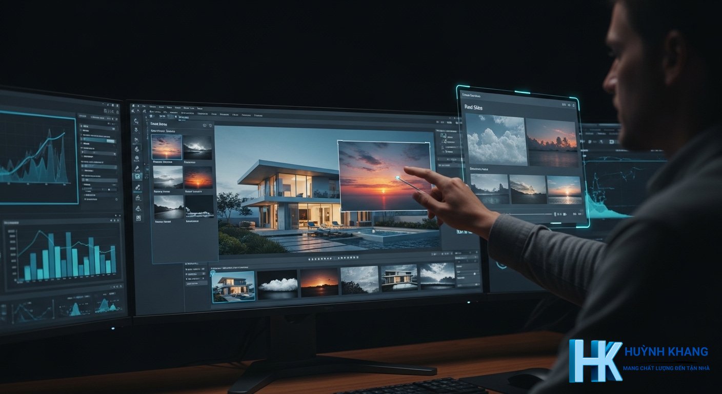 Cách Render Lumion: Toàn tập thiết lập hiệu ứng & Tối ưu 2026 11 Bước 3: Xây dựng Môi trường và Thư viện Đối tượng