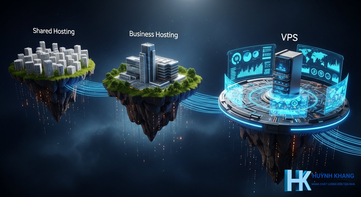 Dịch vụ business hosting - Giải Đáp & Mẹo Hay | Huỳnh Khang 11 So sánh Business Hosting, Shared Hosting và VPS