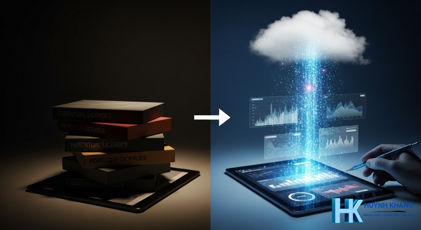 Giá Phần Mềm Đồ Họa 2026: Cập nhật chi phí Adobe & Các lựa chọn thay thế 9 Sự chuyển dịch từ bản quyền vĩnh viễn sang thuê bao (Subscription)