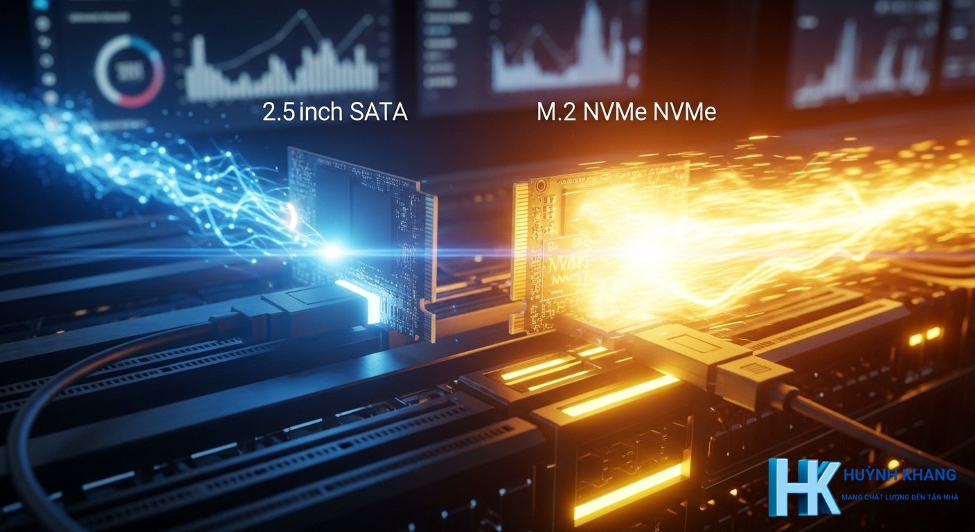 So sánh Hosting NVMe và Hosting SSD SATA